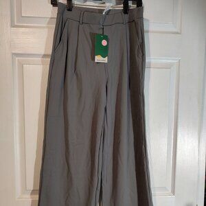 Halara High Waisted Plicated Side Pocket Straight Leg Work Pants Sz M